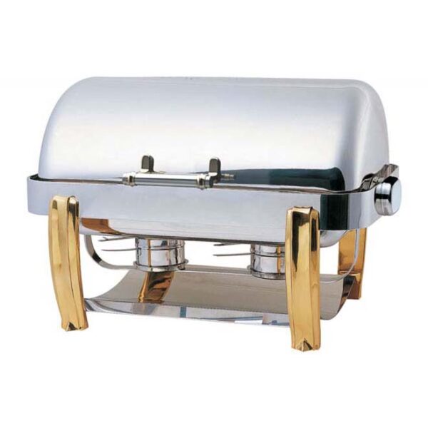 oblong Roll Top Chafing dish with Brass legs