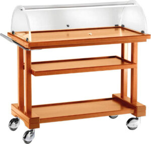Wooden Service Trolley w Cover