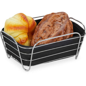 RECTANGULAR BREAD BASKET W/ CLOTH 22*16*7.5 CM
