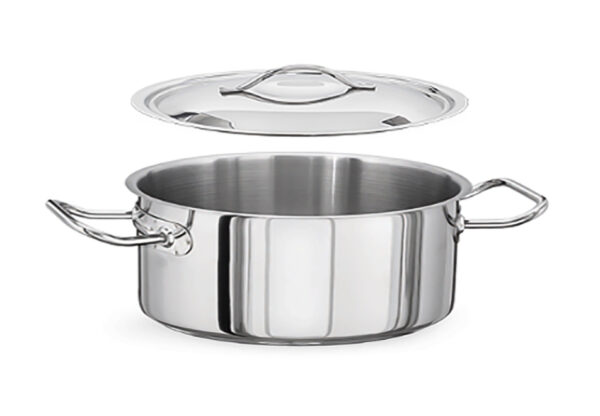 MEDIUM SHALLOW CASSEROLE (WITH LID) 28x12 CM 7.4 LT