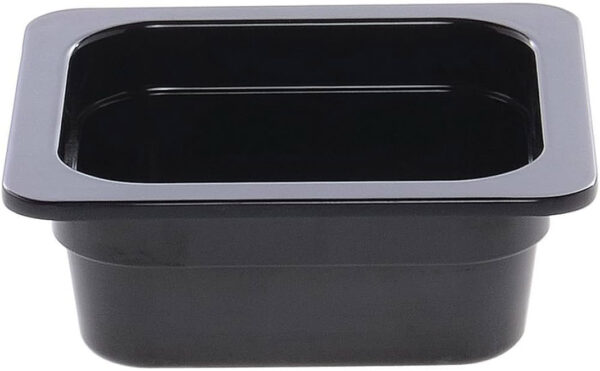 GN Melamine 2/4 - 6.5 cm Black