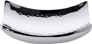 s/s square hammered plate (M)