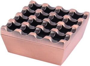 Font Bronze Ashtray Square 8*8*3.5 cm