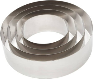 4 PCS ROUND CAKE CUTTER RING SET - 6 CM