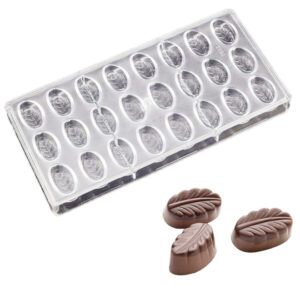 POLYCARBONATE CHOCOLATE MOLD - LEAF- SHAPED