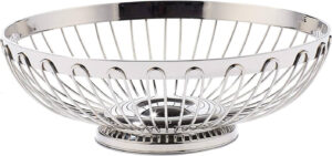 STAINLESS STEEL ROUND BREAD BASKET 17*7 CM