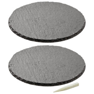 Slate Round Display Plate Natural Edge