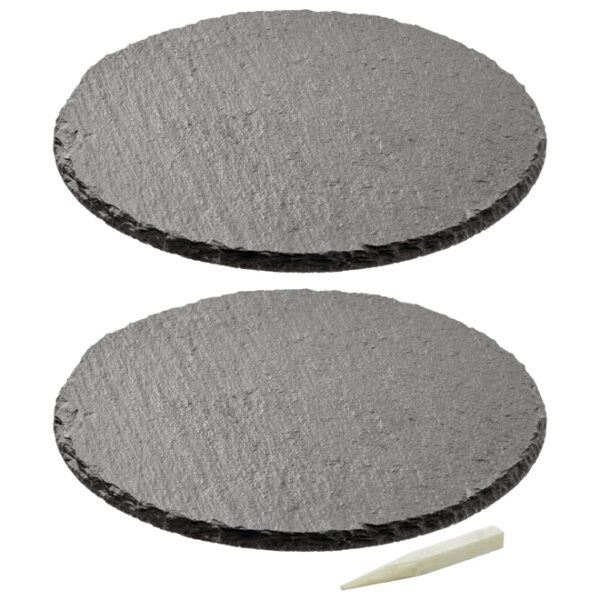 Slate Round Display Plate Natural Edge