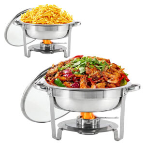 Round Translucent Chafing Dish with stand
