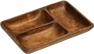 3 partitioned Oval Nuts Bowl 16.5*24*4 cm