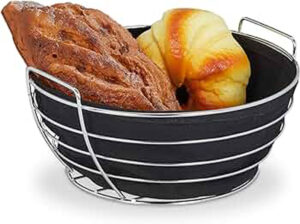 ROUND BREAD BASKET W/ CLOTH 23*23*8.5 CM