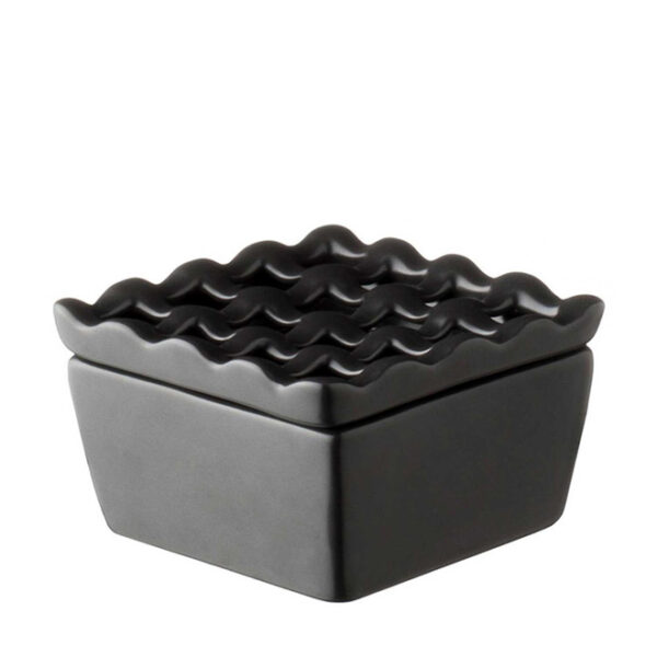 Casted Black Ashtray Square