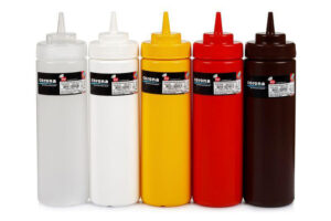 Condiment Bottle 420 ml. - Red 420 ml / 180 mm - Ø60