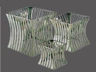 s/s Square Stand  L 
30*30*H 24 cm
