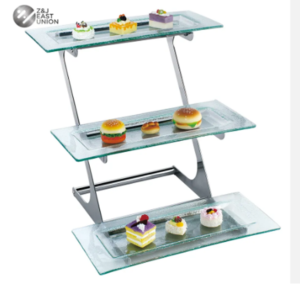 3 layer Shelf with Glass Pan
