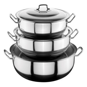 Wide Shallow Pot w/lid 30*15