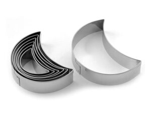 6 PCS PLAIN VOL AU VENT CUTTER SET - CRESCENT METAL