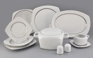 S SHAPE GRAVY BOAT&STAND
