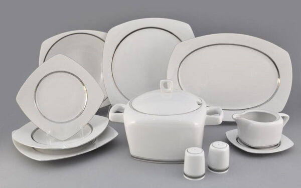 S SHAPE GRAVY BOAT&STAND