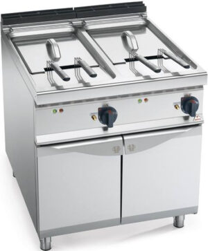 Elect Double Fryer 15+15lt With Base Cabinet