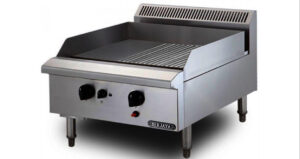 Elect Double Grill ½ + ½ Chrome Mirror Finish Table Top