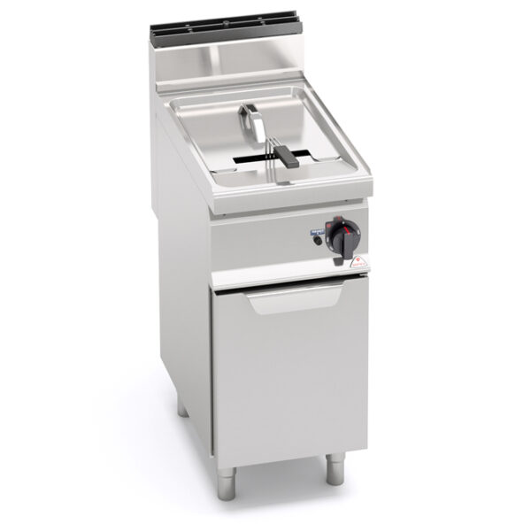 Gas Single Fryer With Base Hinged Door