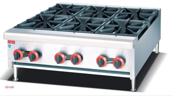 Gas 6 Burner Cooking Range Table Top