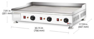 Elect Triple Smooth Grill Table Top