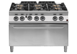 Gas 6 Cooking Range With Base Oven