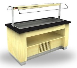 Elect Cold Service Unit With 4 GN 1/1 10cm