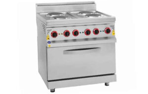 Elect 4 Hot Plate Range With Base Oven