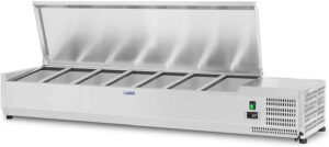 Elect Saladatte Table Top 7 GN ¼  Over Steel Cover European Cooling system