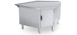 S/Steel Wall Corner Cabinet With Hinged Door AISI #304