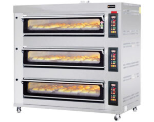Elect 3 Deck Pizza Oven With Stand & Wheels