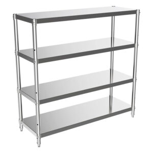 S/Steel Perforated Shelving Unit 4 Layers Adjustable
