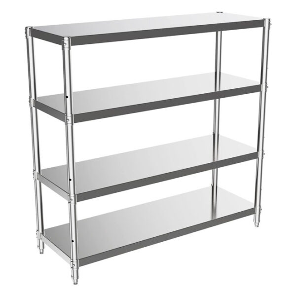 S/Steel Perforated Shelving Unit 4 Layers Adjustable