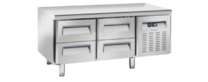Elect Table Chiller With 4 Solid Drawers 260Lt European cooling system