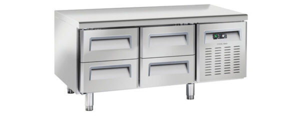 Elect Table Chiller With 4 Solid Drawers 260Lt European cooling system