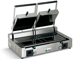 Glass ceramic contact grill double model