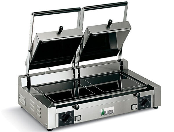 Glass ceramic contact grill double model